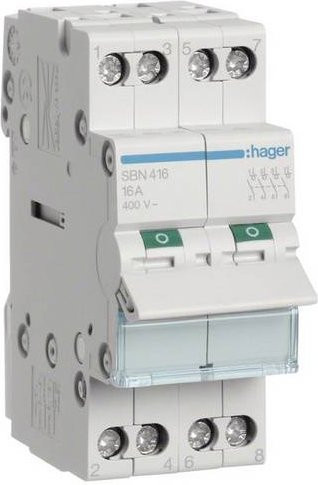 Hager Ausschalter 4polig 16A 4 Schließer 400V SBN416 - Bild 1