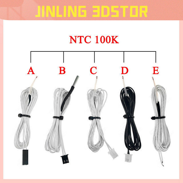 TWO TREES NTC 3950 Thermistor Temperatursensor 100K Ohm mit Dupont/XH2.54 Anschluss für 3D-Drucker Reprap-Teile - Bild 1