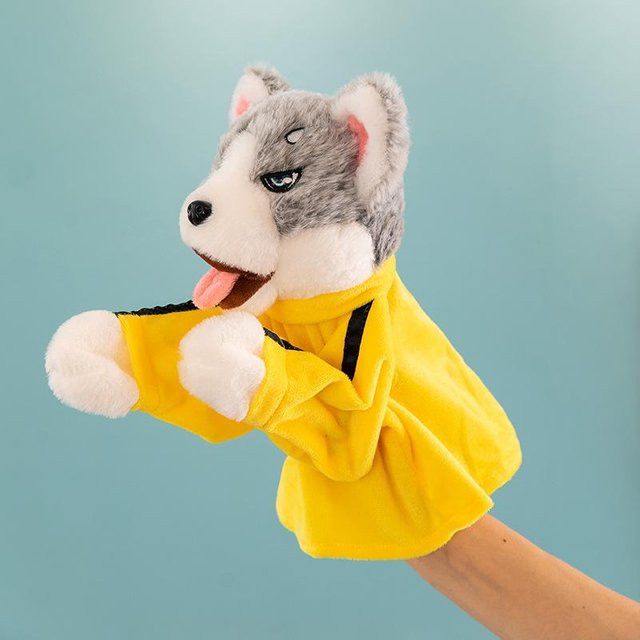 Joyful toys Hund interaktive Handpuppe, Plüsch / Textil, Weiß - Bild 1