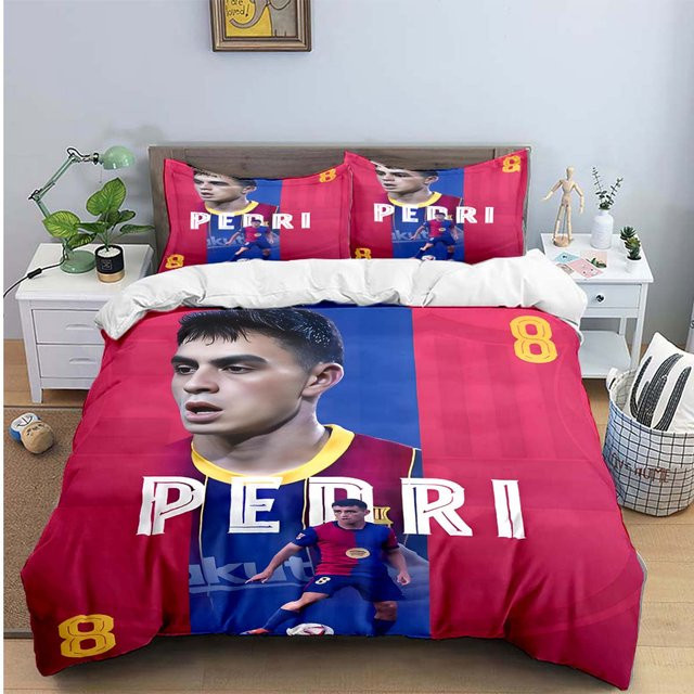 Gu Tao Bettwäsche Set Pedri Fußballstar Blau, 3-teilig, B/H: 140 x 210 cm - Bild 1
