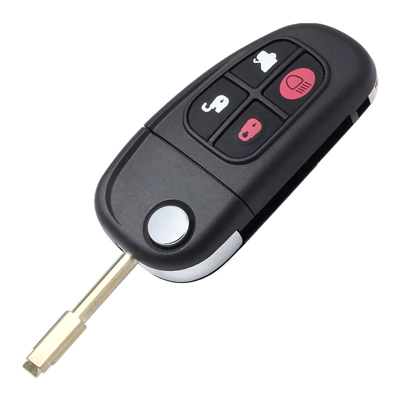 KEYECU Auto Klappschlüssel Fernbedienung mit 4D60 Chip für Jaguar X-Type, S-Type und XJ XJR in Schwarz - Bild 3