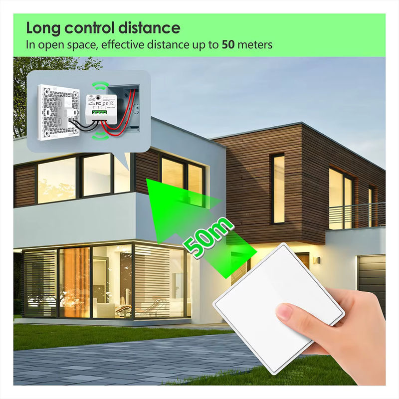 SLMPLEFUN Drahtloser intelligenter Lichtschalter mit RF 433 MHz Mini-Empfängermodul, weiß, ohne Neutralleiter, 220 V - Bild 2