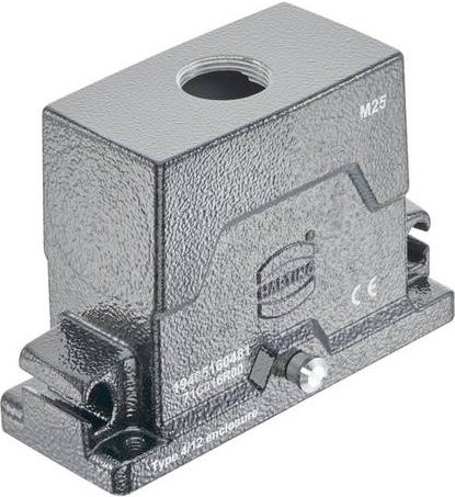HARTING Tüllengehäuse 19 40 516 0481 19405160481 aus Aluminium in Grau - Bild 1