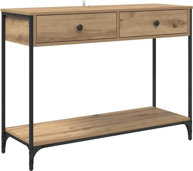 vidaXL Konsolentisch Artisan-Eiche in Braun im industriellen Stil, B/T/H: 100 x 34,5 x 75 cm - Bild 1
