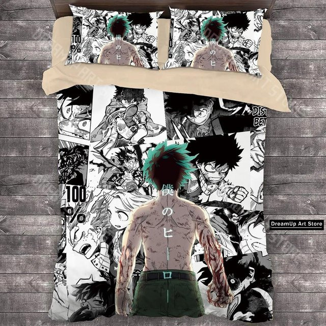 Lodestar Bettwäscheset My Hero Academia Manga Anime Design mit Bettdeckenbezug und Kissenbezug, Mehrfarbig, B/T: 200 x 200 cm - Bild 1