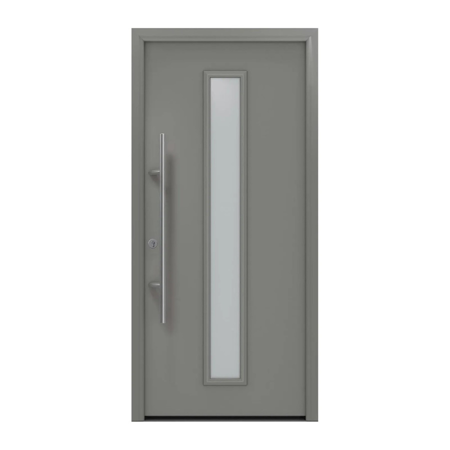EcoStar Haustür Isopro Secur IPS 020S in Graualuminium mit Glaseinsatz, B: 110 cm, H: 210 cm - Bild 2