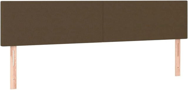 2er-Set vidaXL Kopfteile aus Stoff in Dunkelbraun, B/T/H: 160 x 5 x 78-88 cm - Bild 1