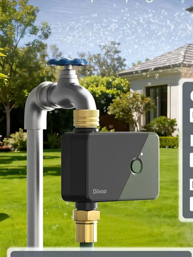 Diivoo WLAN-Bewässerungstimer für 1 Zone, intelligenter programmierbarer automatischer Bewässerungscontroller für deinen Garten und Rasen, Schwarz - Bild 6