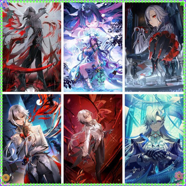 KAYOU Malen nach Zahlen Set Genshin Impact Arlecchino und Neuvillette Motiv auf Leinwand für deine Wanddekoration in Mehrfarbig - Bild 1