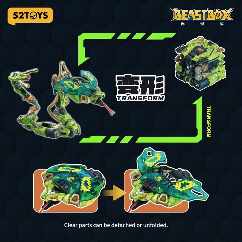 52TOYS Beastbox BB-71 GALE, Verwandlungs-Schlangen-Spielzeug, Actionfigur - Bild 2