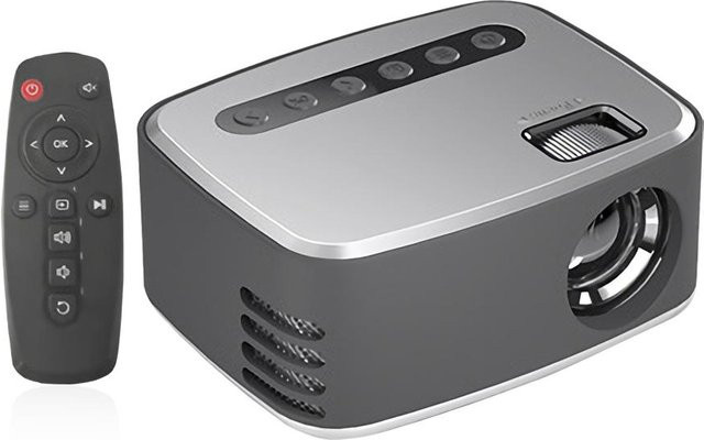 Honor Electronics T20 Mini Tragbarer Projektor Full HD LED Home Media Video Player in Silber - Bild 1