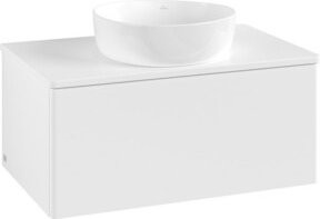 V&B Waschtischunterschrank Antao ohne Frontstruktur in Weiß, B/T/H: 80 x 36 x 50 cm - Bild 1