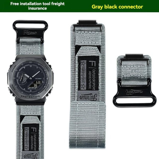 Casio Uhrenarmband, Canvas-Nylon, Herren, grau - Bild 1