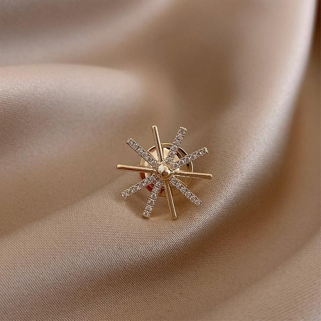 NATAWA Broschen-Set, Blumen-Bogen, Silber, Kristall, Damen - Bild 1