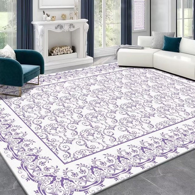 Luxuriöser Teppich in Creme und Beige mit Kaschmir-Imitation für Wohnzimmer und Schlafzimmer, pflegeleicht und waschbar, B/T: 160 x 230 cm - Bild 1