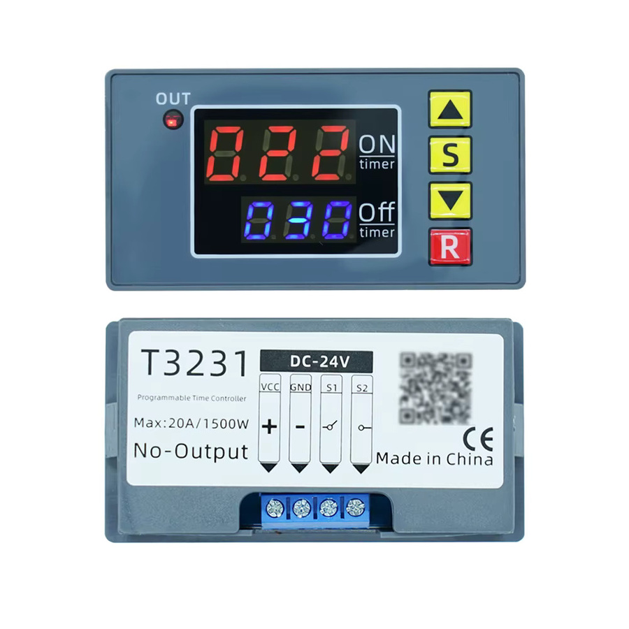 Digitales Zeitverzögerungsrelais diymore mit LED-Anzeige, Zyklus-Timer-Steuerschalter, Grau - Bild 1