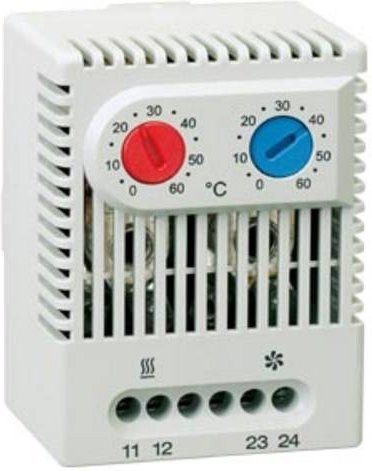 Siemens Thermostat 8MR2170-1E 250V in Weiß, B/T/H: 50 x 46 x 67 mm - Bild 1