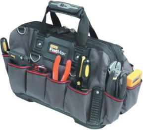 Stanley FatMax Werkzeugtasche aus Nylon und Leder in Schwarz B: 49 cm, T: 17 cm, H: 26 cm - Bild 3