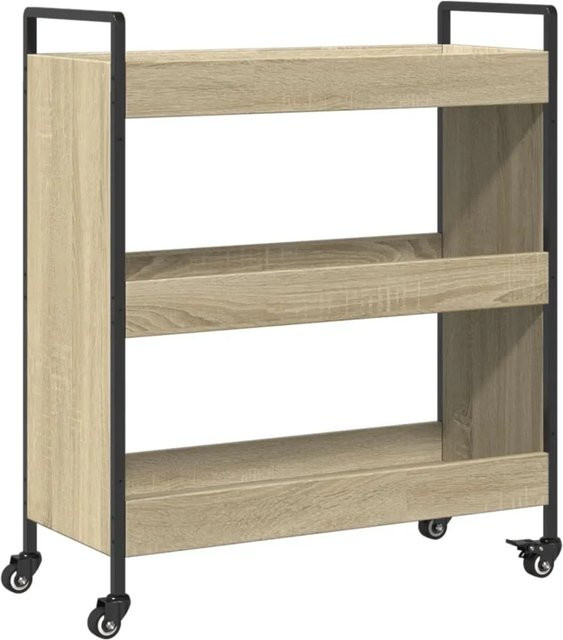 vidaXL Küchenwagen Sonoma-Eiche in Braun, B/T/H: 70 x 30 x 82 cm - Bild 1