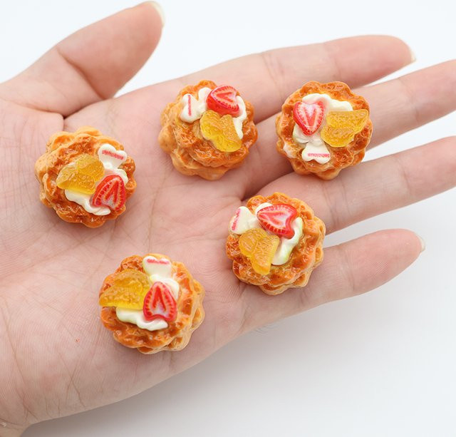 Mognot Kühlschrankmagnete aus Harz in Orange und Multicolour, dekorative Frucht-Orangen-Creme-Brot-Magneten für DIY-Dekorationen - Bild 1
