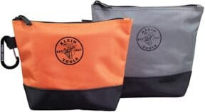Klein Tools Stand-Up Werkzeugtasche Zipperbeutel 2er Set in Orange und Grau aus Polyester - Bild 1
