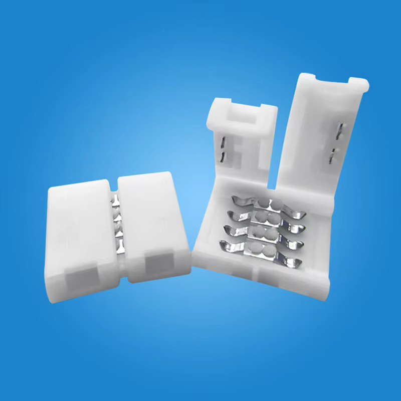 ESHYLALA 10er Set RGBW LED Streifen Stecker, 4-Pin 10mm Kunststoff-Stecker für 5050 und 3528 LED Streifen, Weiß - Bild 2
