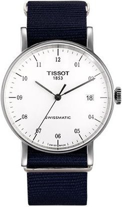 Tissot Armbanduhr, Automatik, Edelstahlgehäuse, 40 mm, Nylonarmband, Weiß - Bild 1