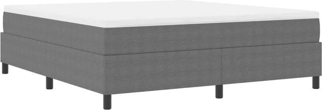 vidaXL Boxspringbett aus Cordstoff in Hellgrau und Weiß, B/T/H: 180 x 203 x 60 cm - Bild 1