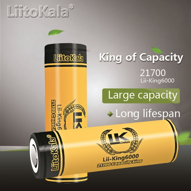 Liitokala King6000 Hochleistungs-Akku 3,7 V 6000 mAh in Gelb für Elektrowerkzeuge und Taschenlampen - Bild 1