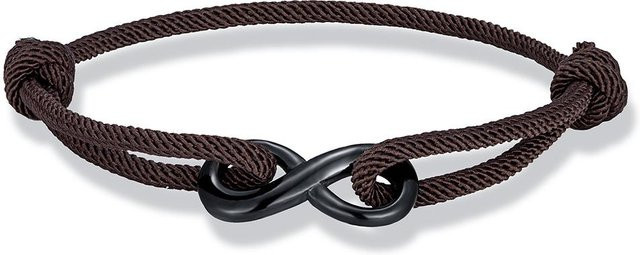 Unendlichkeitsarmband, Edelstahl, Schwarz, Unisex - Bild 1