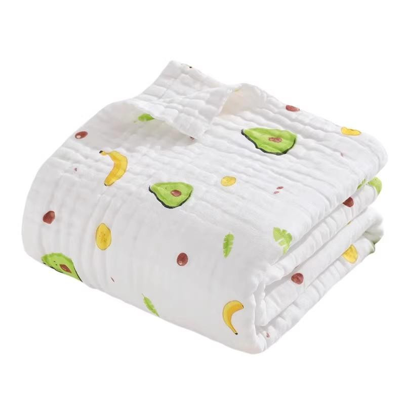 MARKET-2 Atmungsaktive Baby Musselin Decke aus Baumwolle als Puckdecke oder Badetuch - Bild 1