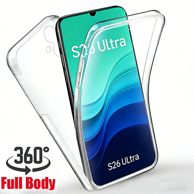 Transparente 360 Grad Handyhülle aus PC und TPU für Samsung Galaxy S26 Ultra S25 S24 S23 S22 S21 A56 A55 A54 A53 A37 A36 A35 A26 Cover - Bild 1