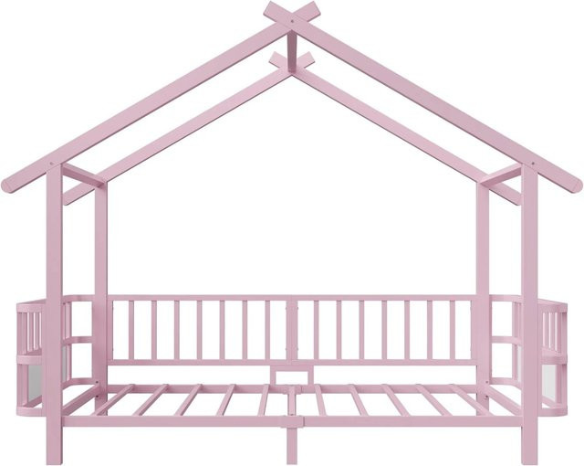 Merax Kinderbett mit Metallrahmen in Weiß, Schwarz oder Pink, B/T/H: 90 x 200 cm - Bild 1