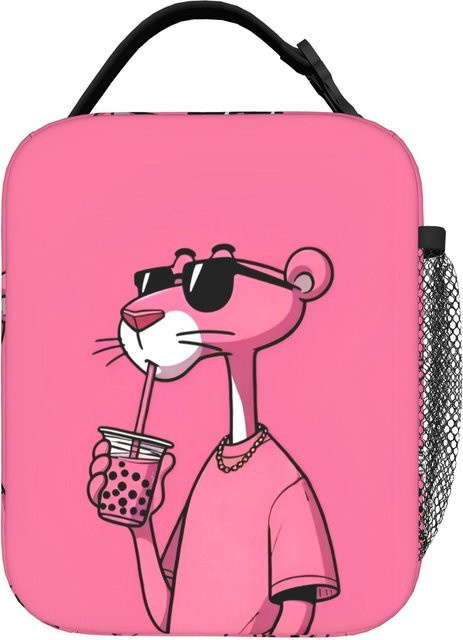 Pink Panther Walking Isolierte Lunchtasche von Bandai in Pink, Thermische Tragetasche für Picknick und College - Bild 1