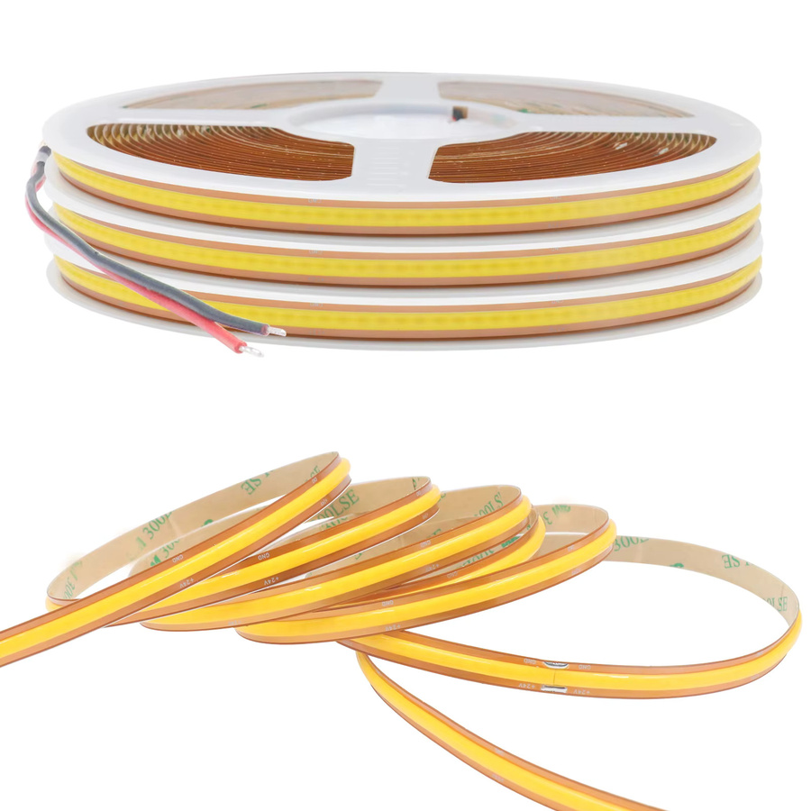 HEGEHE LED-Streifen Warmweiß, Selbstklebender Flexibler LED Bandstreifen, SMD, Silikon, DC 12 V 24 V, Cuttable - Bild 5
