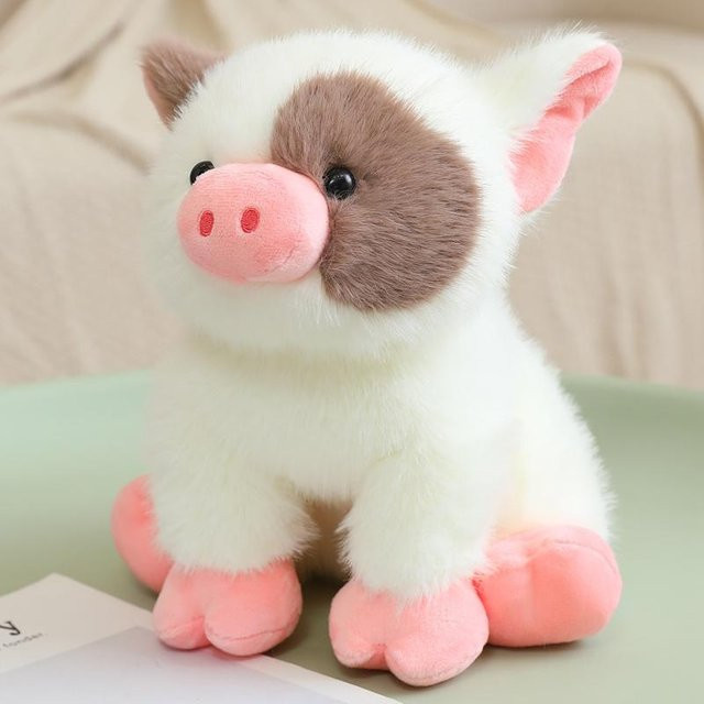 Mini-Ferkel Weißer Teetassen-Schwein, Plüschtier, Weiß, ab 14 Jahren - Bild 1