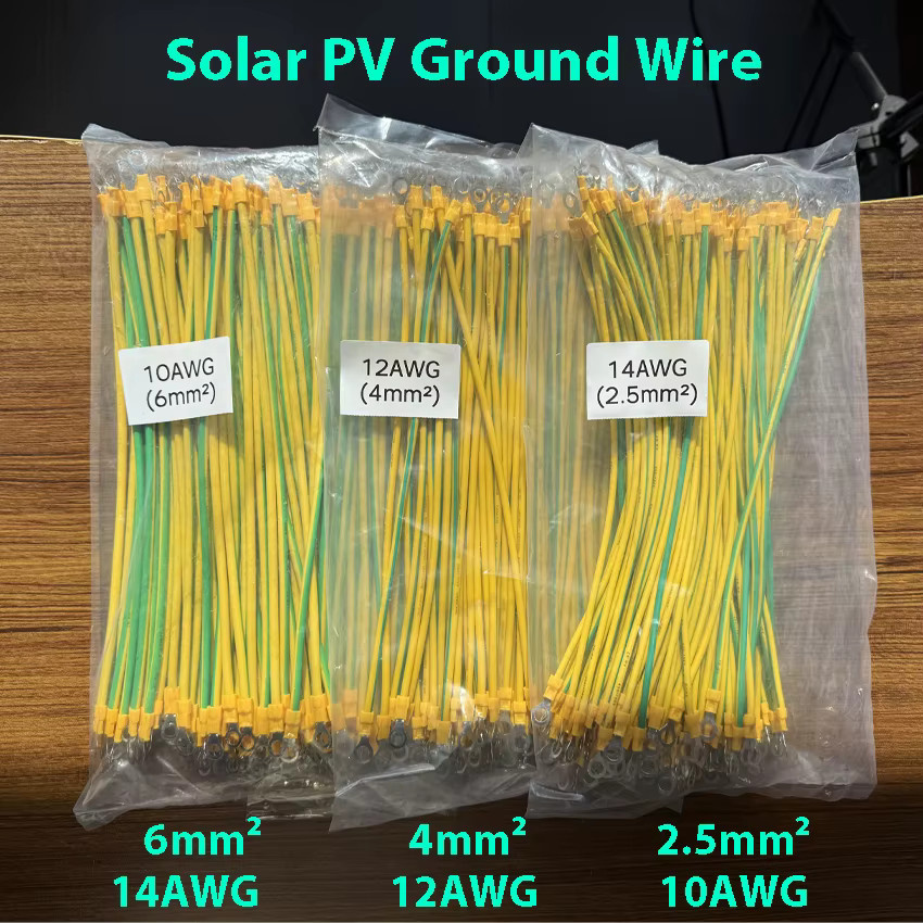 BVR Solar-Photovoltaik-Erdungskabel aus flexiblem Kupfer in Gelb-Grün mit 6 mm Anschluss - Bild 6