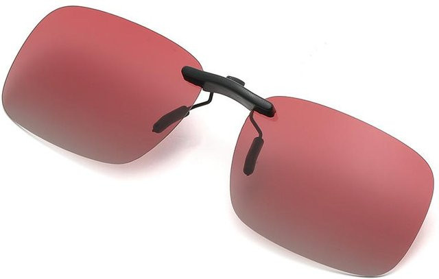 Aoron Glasses Clip-on Sonnenbrille, randlos, rectangular, metal, brown, Unisex - Bild 1