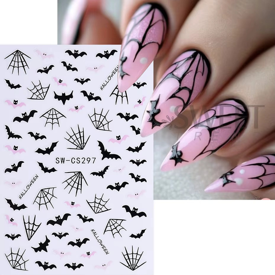 SWEET TREND Nagelaufkleber 3D Halloween Motiv, Glänzend, 3 Stück - Bild 1