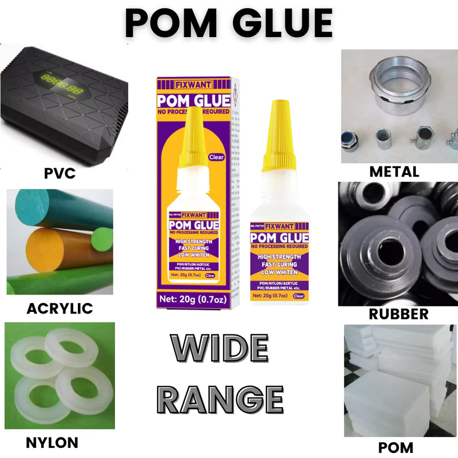 FIXWANT Sofort-Superkleber transparent für POM, Nylon, Acryl, PVC, Gummi und Metall, 20g - Bild 3