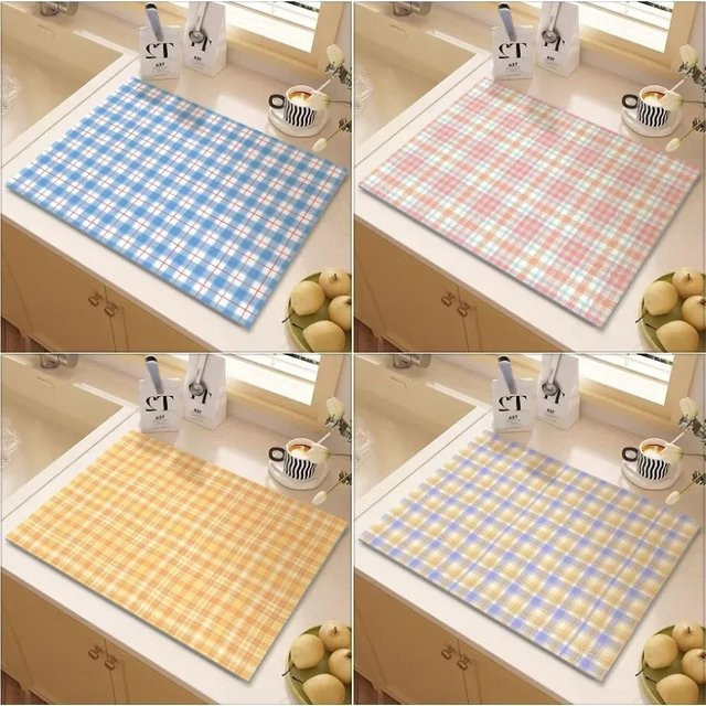 VIKAMA Koreanische absorbierende Abtropfmatte als Geschirrtrockenmatte in Multicolour, B/T: 30,0 x 20,0 cm - Bild 1