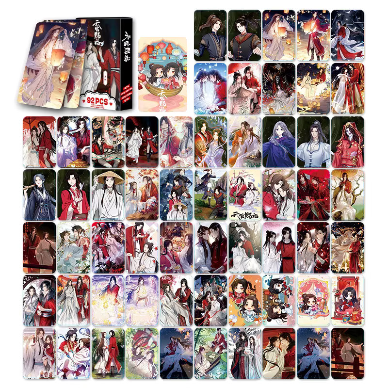 nbyinto Heaven Official's Blessing Laser Lomo Card Set Tian Guan Ci Fu mit Xie Lian und Hua Cheng, 92 Stück Mini Postkarten und Fotokarten, Multicolor - Bild 2