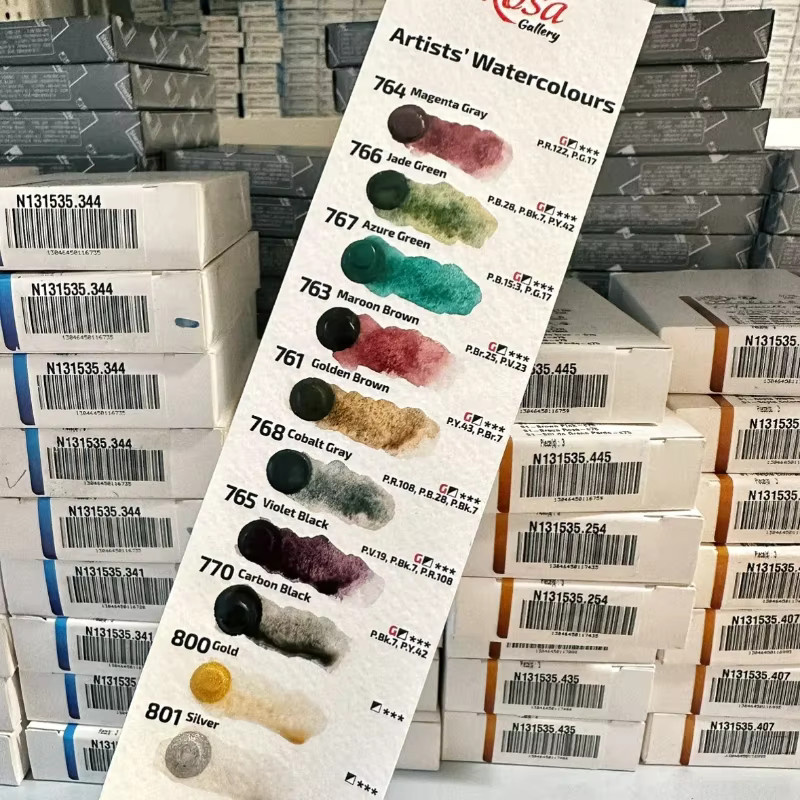 Master Aquarellfarben für Künstler und Schüler, 10 Farben in der Tube, Pink und Multicolour, 10 ml pro Tube - Bild 1