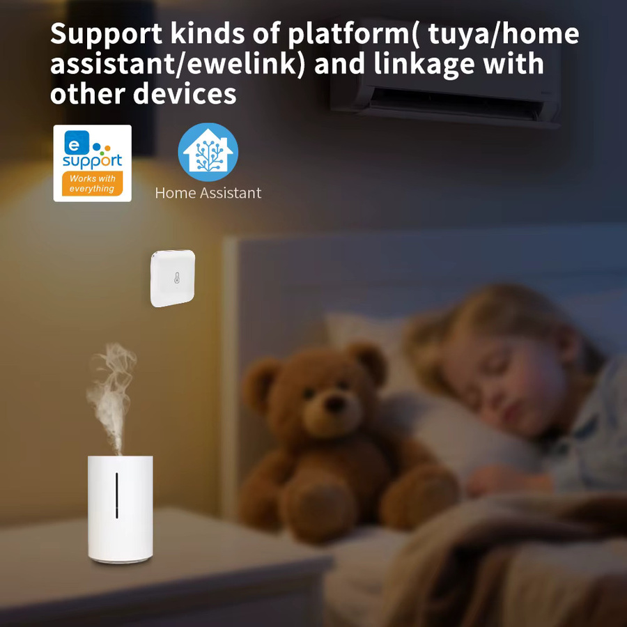 Lincukoo Smart Zigbee 3.0 Sensor in Weiß: Kompakter kabelloser Temperatur- und Luftfeuchtigkeitsmonitor kompatibel mit Home Assistant, eWelink und Alexa - Bild 5