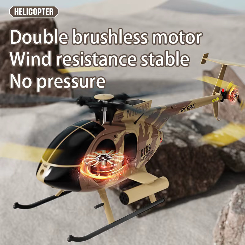 JIKEFUN MD500 RC Hubschrauber, 1:28, ferngesteuert, rot - Bild 4