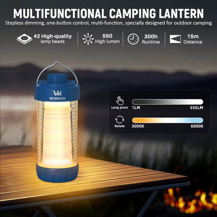 Wurkkos CL01 RGB LED-Taschenlampe und Campinglaterne mit 550 Lumen, magnetisches Arbeitslicht und Powerbank-Funktion, wiederaufladbar und wasserdicht - Bild 3