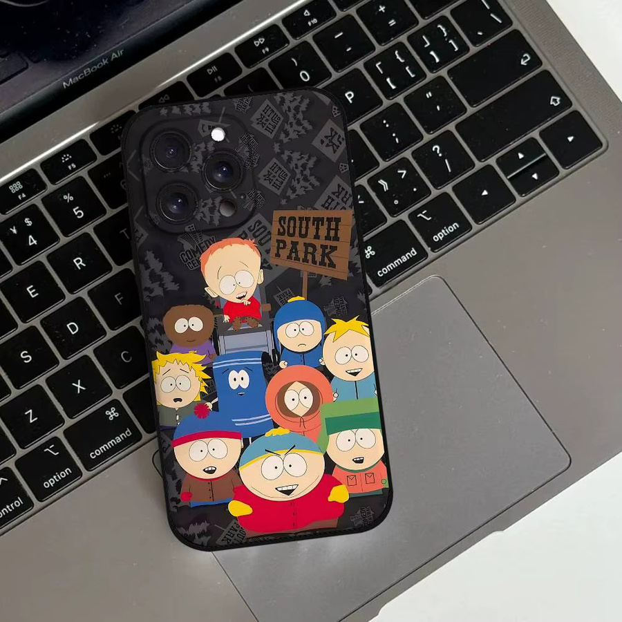 Mesuca South Park Handyhülle für iPhone 11 bis 17 Pro Max, weiche Schutzhülle in Schwarz und Multicolour - Bild 4