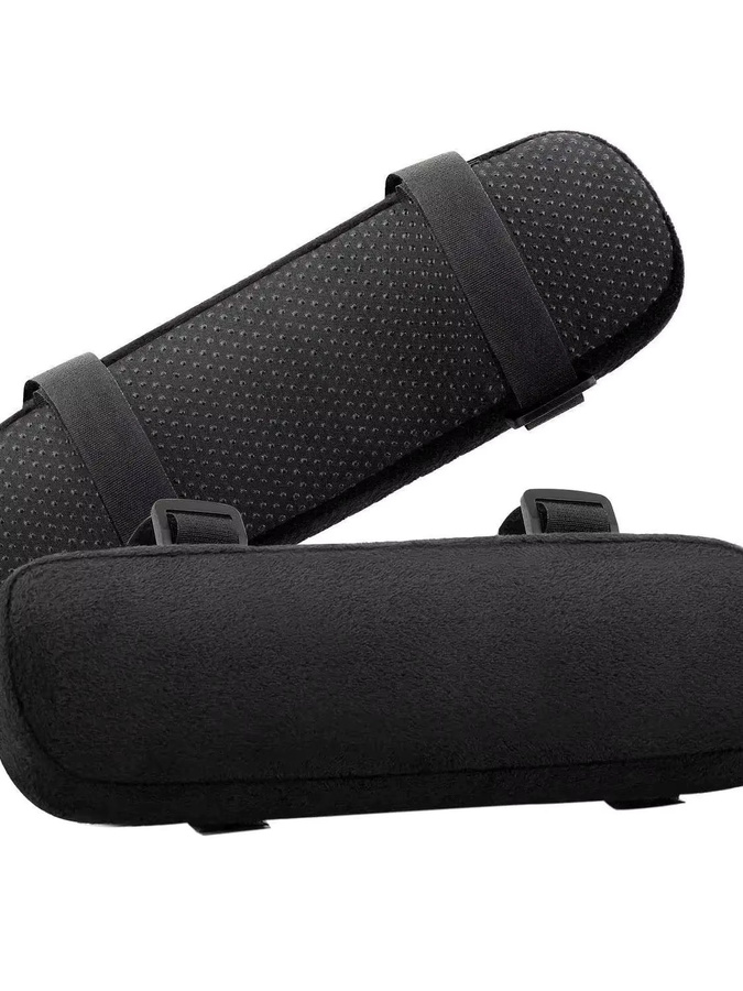 Memory Foam Stuhl Armlehne Pads für Büro und Gaming, rechteckige Ellenbogen Kissen in Grau und Schwarz - Bild 7