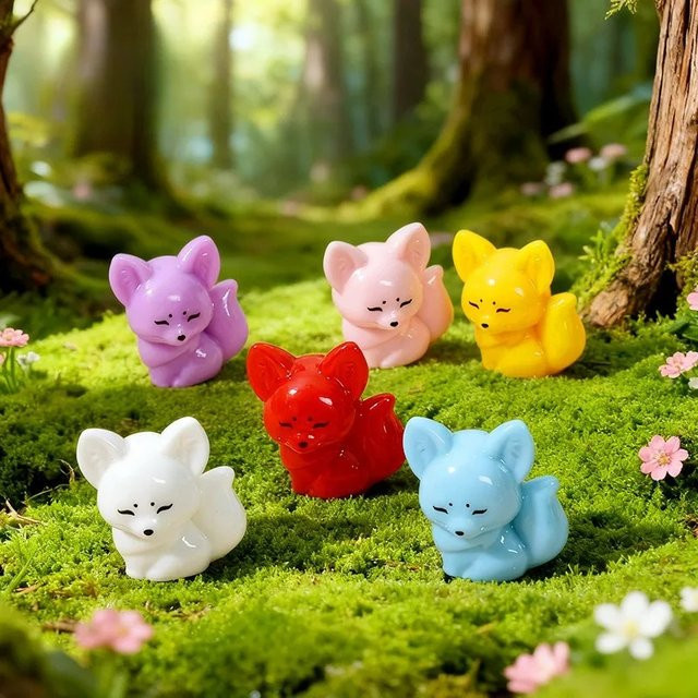 10 Stück Fuchs Dekoration Harz Cabochons für DIY Bastelbedarf und Scrapbooking - Bild 1