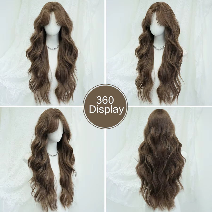 7JHH WIGS Perücke für Damen, braun, Body Wave, Kunsthaar - Bild 3